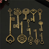 12 sztuk charmsów starych kluczy dodatków biżuteryjnych antycznych charmów/pendantów